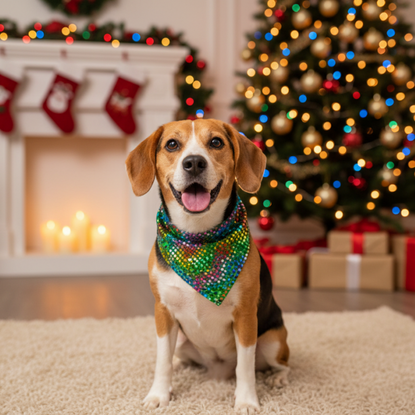 Dog Bandana - Emerald Glow