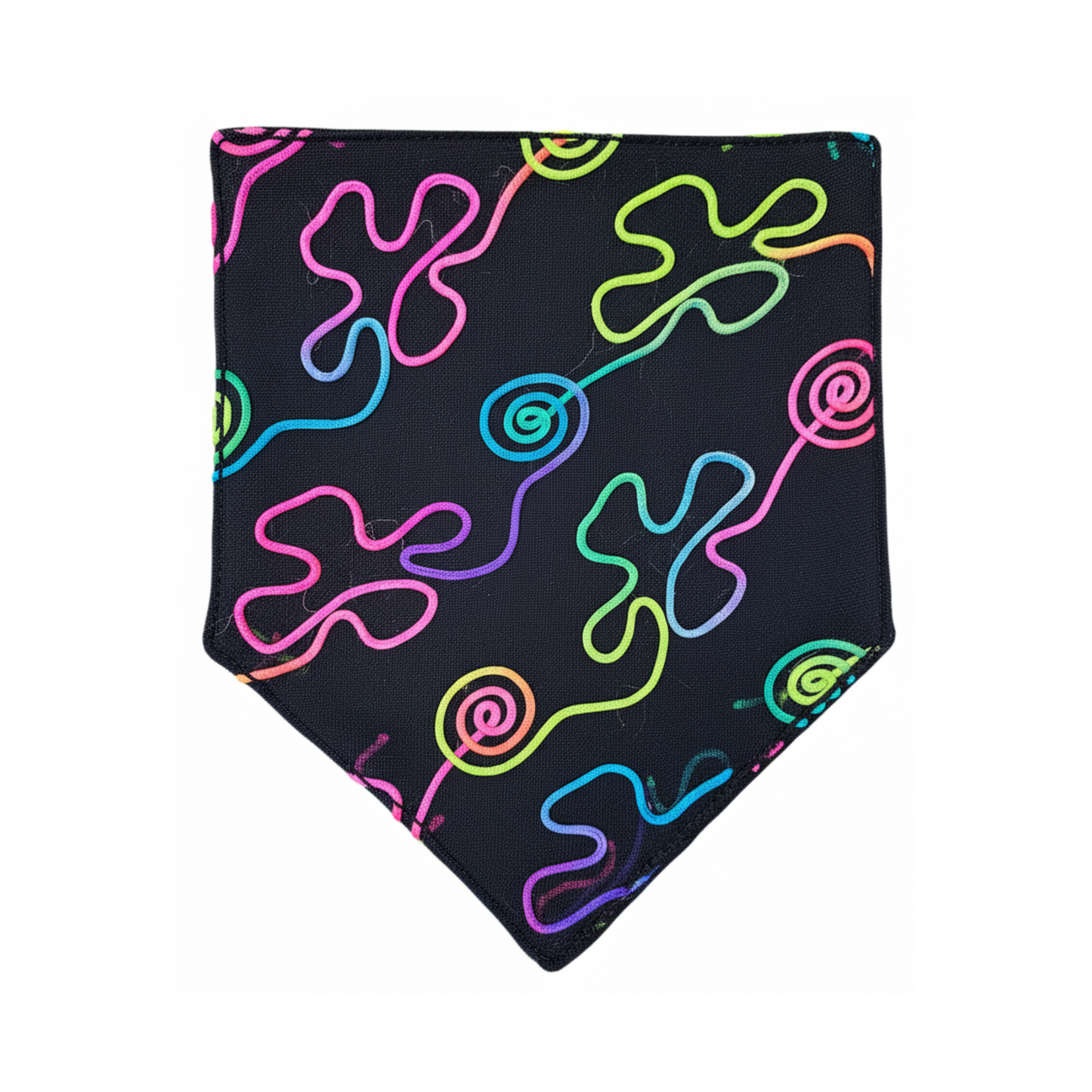 Dog Bandana - Neon Squiggle