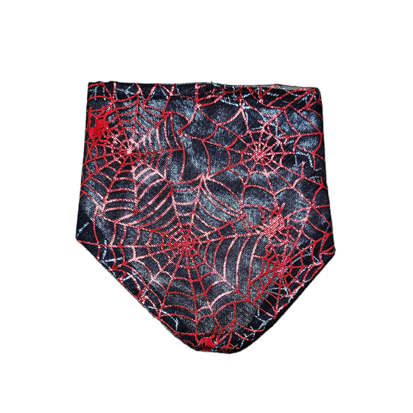 Dog Bandana - Red Halloween Spiderwebs