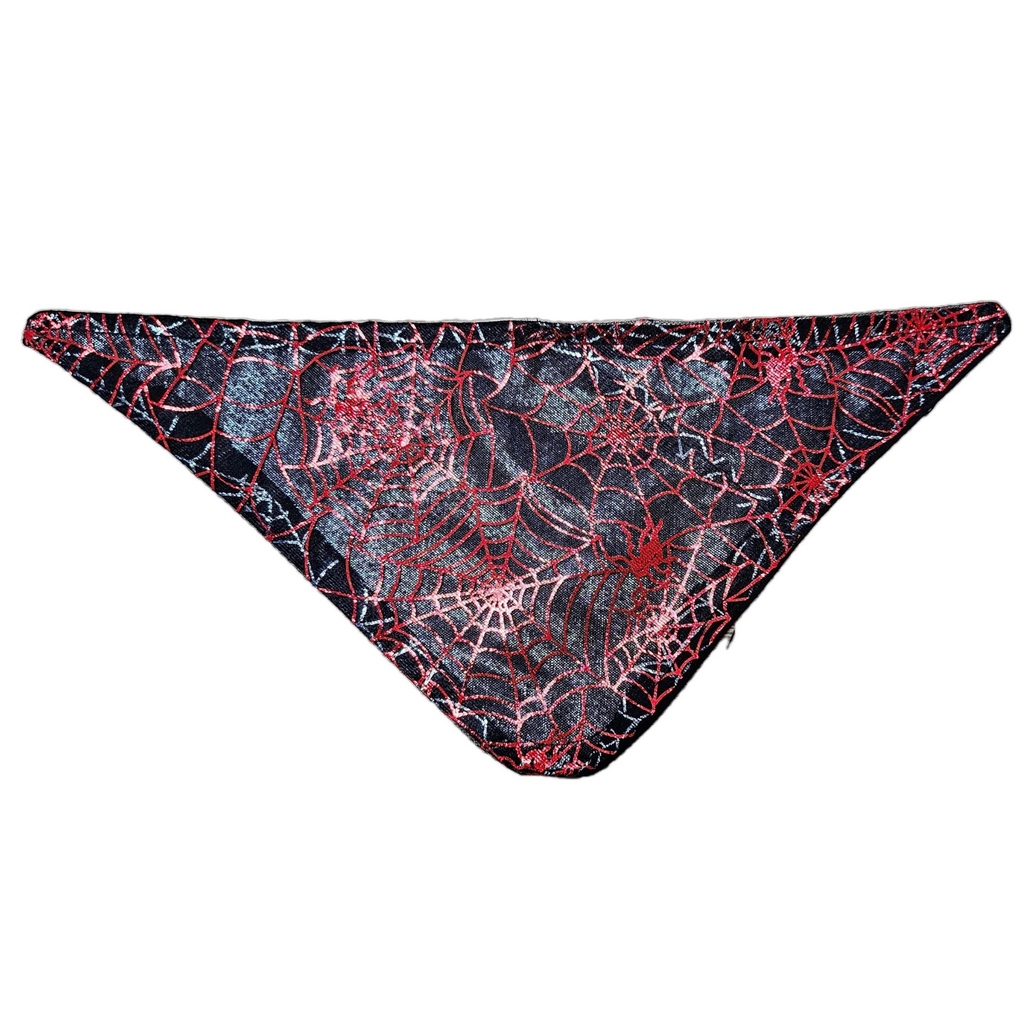 Dog Bandana - Red Halloween Spiderwebs