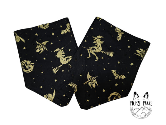 Dog Bandana - Gold Witches