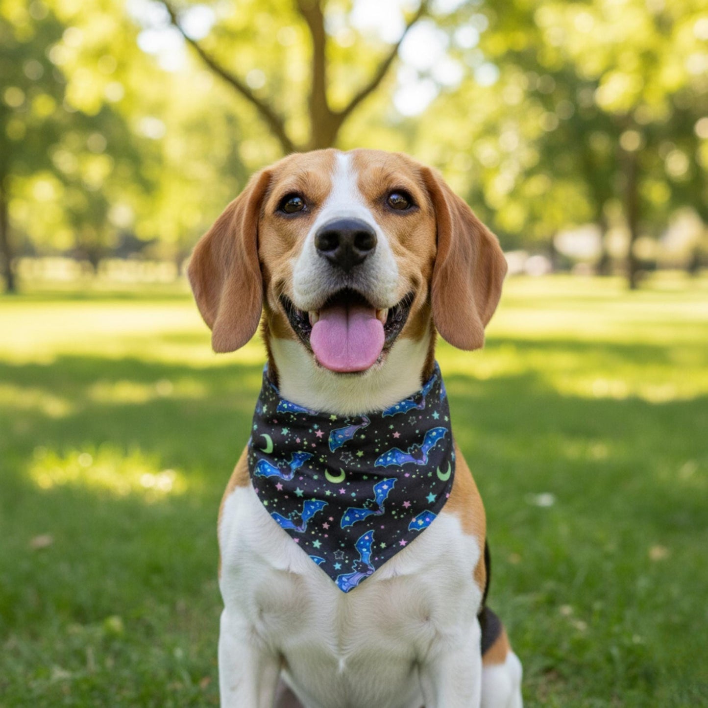 Dog Bandana - Purple Halloween Bats