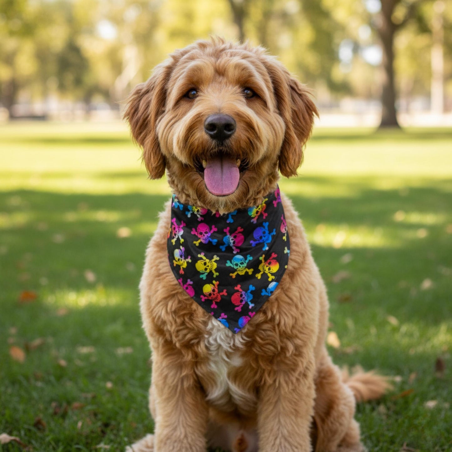 Dog Bandana - Rainbow Bones